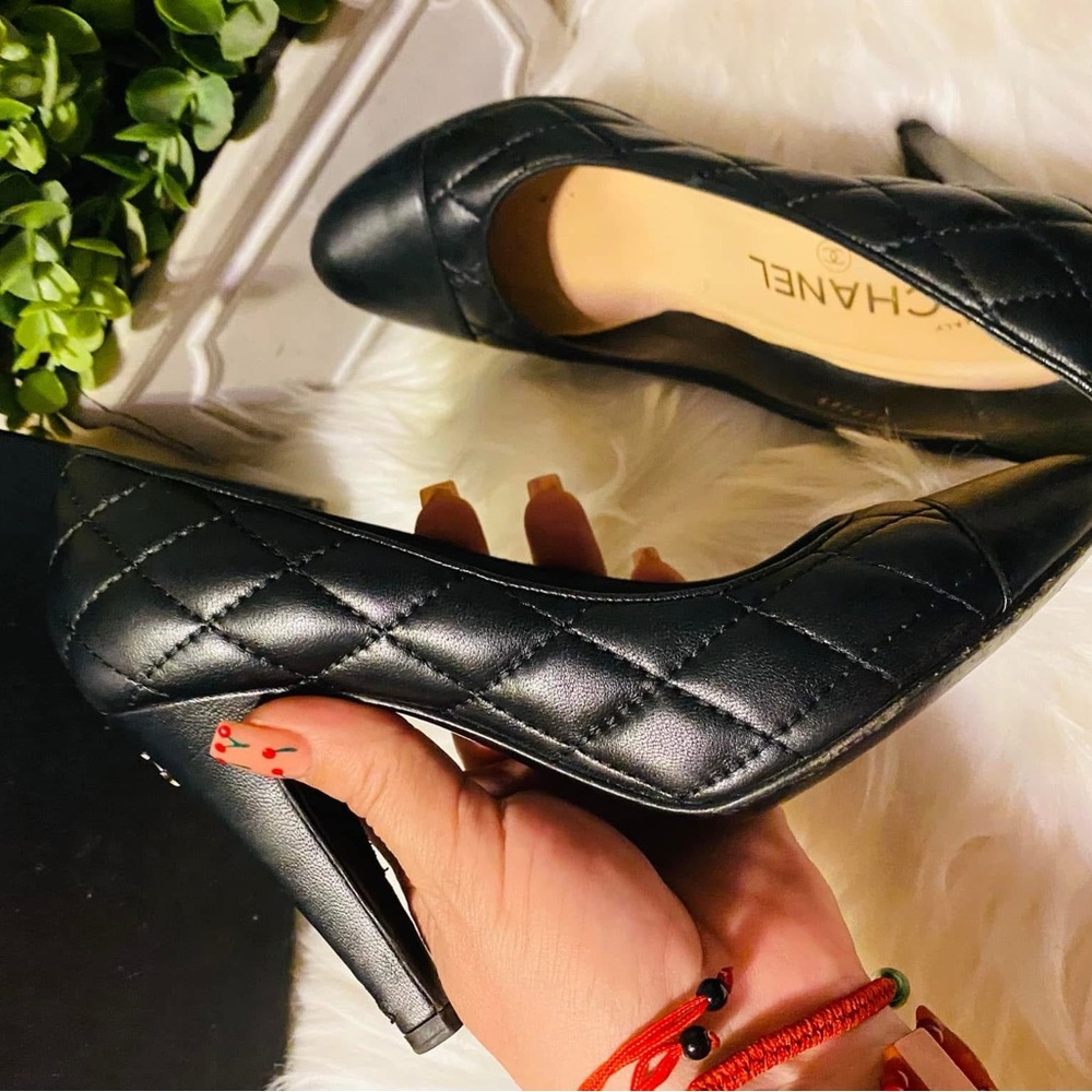 Chanel Black Quilted Women's Heels s